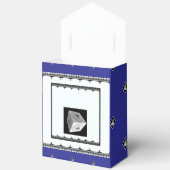 Pyramid Cube Black White Deep Blu Bedankdoosjes (Open)