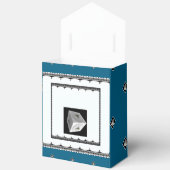 Pyramid Cube Blk Wit Blauwgroen Bedankdoosjes (Open)