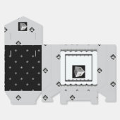 Pyramid Cube Zwart Wit Grijs Bedankdoosjes (Ongevouwen)