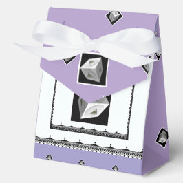 Pyramid Cube Zwart Wit Lila Bedankdoosjes