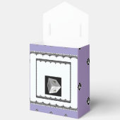 Pyramid Cube Zwart Wit Lila Bedankdoosjes (Open)