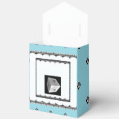Pyramid Cube Zwart Wit Pastel Blauw Bedankdoosjes (Open)