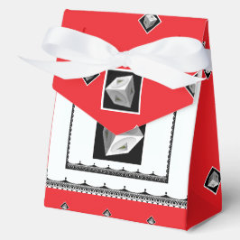 Pyramid Cube Zwart Wit Rood Bedankdoosjes