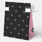 Pyramid Cube Zwart Wit Roze Bedankdoosjes (Achterkant)