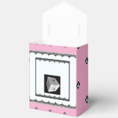 Pyramid Cube Zwart Wit Roze Bedankdoosjes (Open)