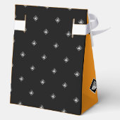 Pyramid Cube Zwart Wit Sinaasappel Bedankdoosjes (Achterkant)