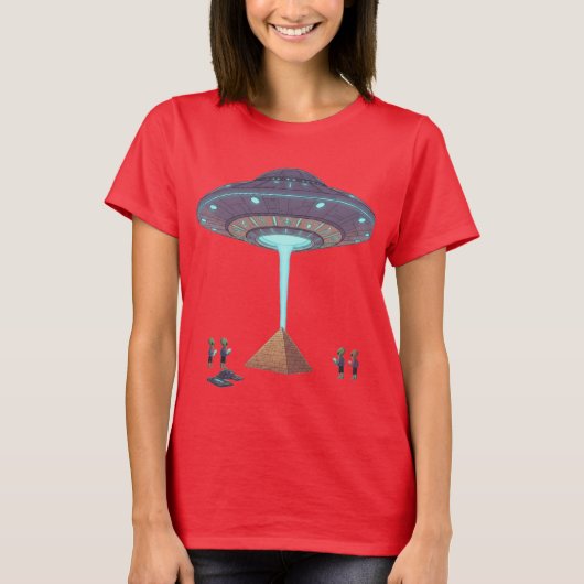Pyramid Drop — Aliens Deliver the Truth T-shirt (Voorkant)