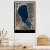Pyramid Lake Nevada Satellite Poster Map (Keuken)