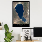 Pyramid Lake Nevada Satellite Poster Map (Thuiskantoor)