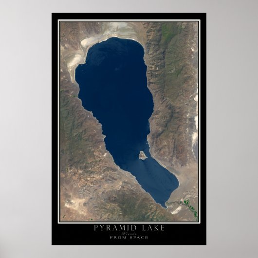 Pyramid Lake Nevada Satellite Poster Map (Voorkant)