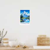 Pyramid Peak Colorado Reisprint Poster (Keuken)