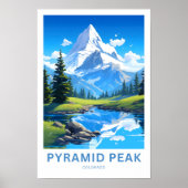 Pyramid Peak Colorado Reisprint Poster (Voorkant)