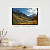 Pyramid Peak & Maroon Bells, Aspen, Colorado Poster (Keuken)