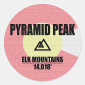 Pyramid Peak Ronde Sticker (Voorkant)