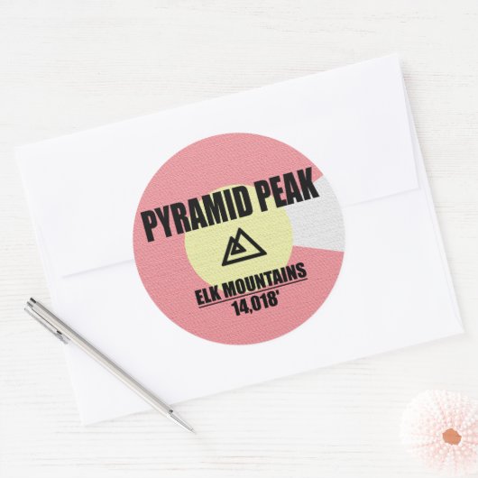 Pyramid Peak Ronde Sticker (Envelop)