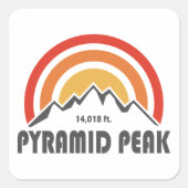 Pyramid Peak Vierkante Sticker (Voorkant)