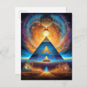 Pyramid Psychedelic Mystical Visionary Art Briefkaart (Voorkant / Achterkant)