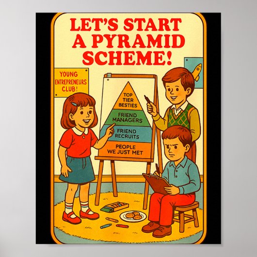 Pyramid Scheme Funny Blackcraft Cult Dark Humor Sa Poster (Voorkant)