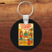 Pyramid Scheme Funny Blackcraft Cult Dark Humor Sa Sleutelhanger (Voorkant)