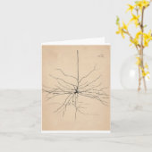 Pyramida Neuron Tekening door Santiago Ramón y Caj Kaart (Gele Bloem)