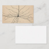 Pyramida Neuron Tekening door Santiago Ramón y Caj Visitekaartje (Voorkant / Achterkant)