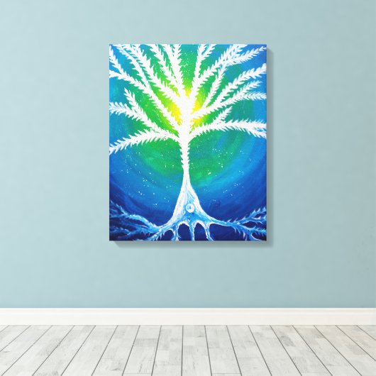 Pyramidaal neuron canvas afdruk (Insitu (Houten vloer))