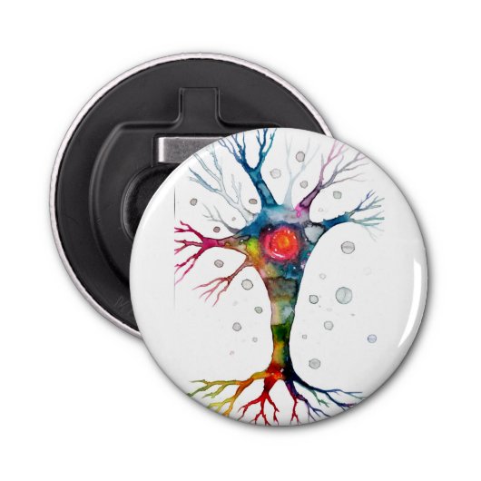 Pyramidaal neuron in de neocortex button flesopener (Voorkant)