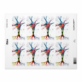 Pyramidaal neuron in de neocortex etiket (Full Sheet)