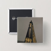 Pyramidale metronoom, 1815 vierkante button 5,1 cm (Voorkant /achterkant)