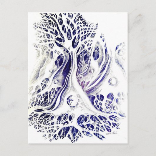 Pyramidale neurontekening briefkaart (Voorkant)