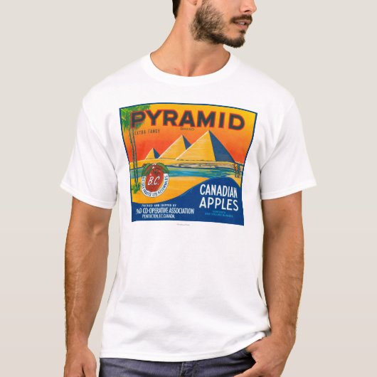 Pyramide Apple Label - Penticton B.C. Canada T-shirt (Voorkant)