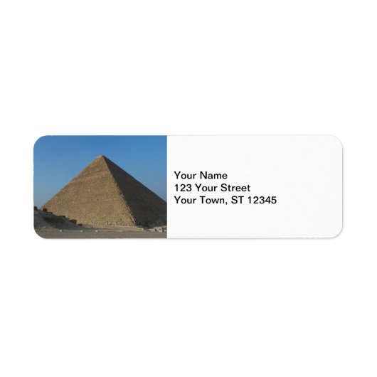 Pyramide bij Giza, Egypte Etiket (Voorkant)
