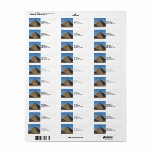 Pyramide bij Giza, Egypte Etiket (Full Sheet)
