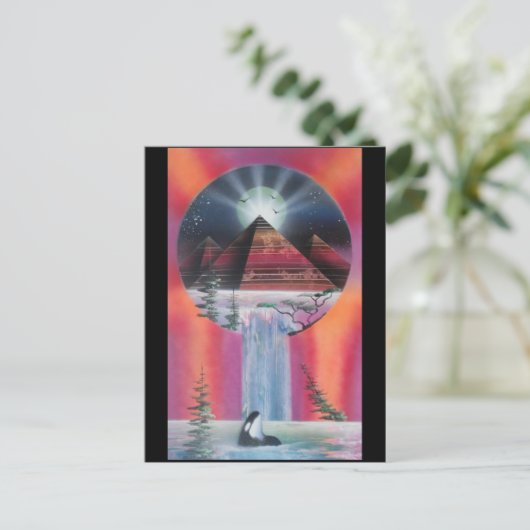 Pyramide Briefkaart. Briefkaart (Staand voorkant)