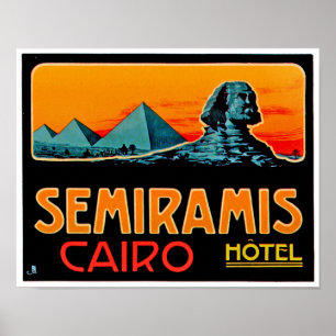 Pyramide en Sphynx, Caïro Poster