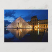 Pyramide in het Louvre Museum in Night, Parijs, Fr Briefkaart (Voorkant)