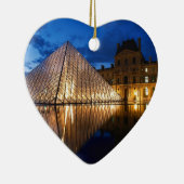 Pyramide in het Louvre Museum, Parijs, Frankrijk Keramisch Ornament (Rechts)