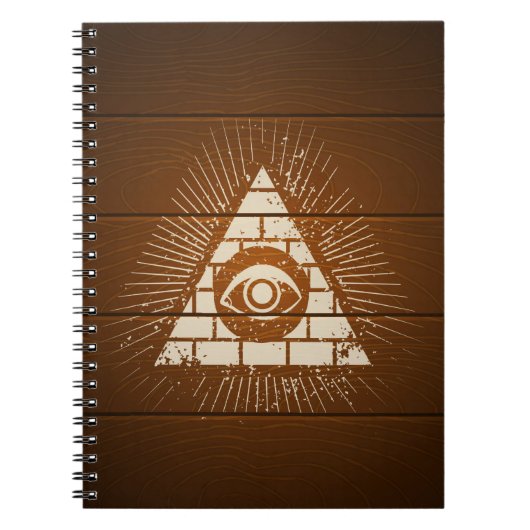 Pyramide met oog notitieboek (Voorkant)