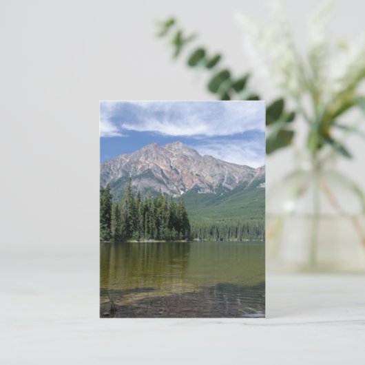 Pyramide Mountain en Lake Alberta Canada Briefkaart (Staand voorkant)