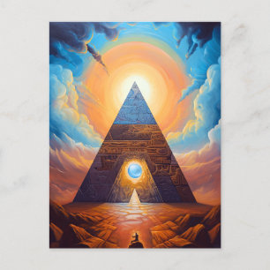 Pyramide mystical Fantasy Visionary Art Briefkaart