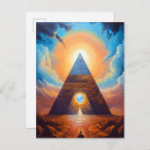 Pyramide mystical Fantasy Visionary Art Briefkaart (Voorkant / Achterkant)