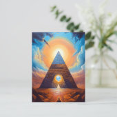 Pyramide mystical Fantasy Visionary Art Briefkaart (Staand voorkant)