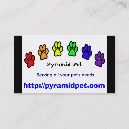 Pyramide Pet Visitekaartje (Voorkant)