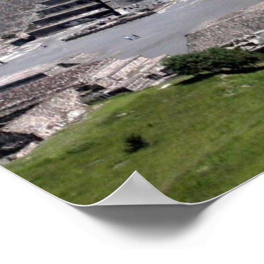 Pyramide van de maan, Teotihuacan, Mexico Poster (Hoek)