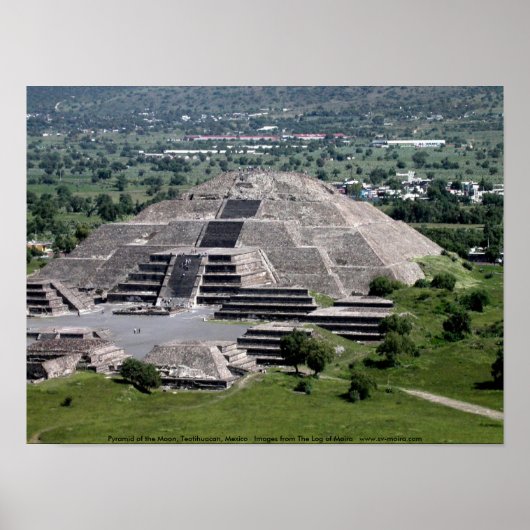Pyramide van de maan, Teotihuacan, Mexico Poster (Voorkant)