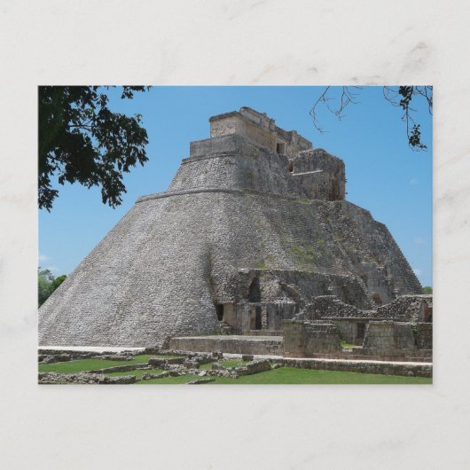 Pyramide van de Magicus, Uxmal, Yucatan, Mexico Briefkaart (Voorkant)