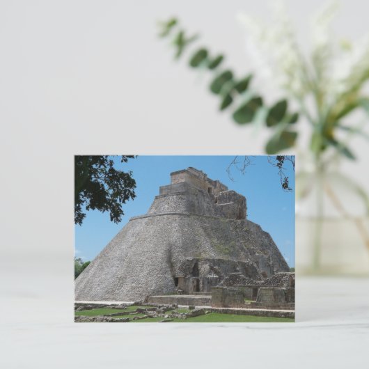 Pyramide van de Magicus, Uxmal, Yucatan, Mexico Briefkaart (Staand voorkant)