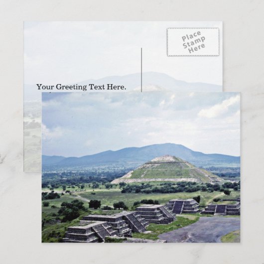 Pyramide van de zon, Teotihuacan Complex Briefkaart (Voorkant / Achterkant)