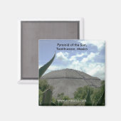 Pyramide van de zon, Teotihuacan, Mexico Magneet (Voorkant / Achterkant)