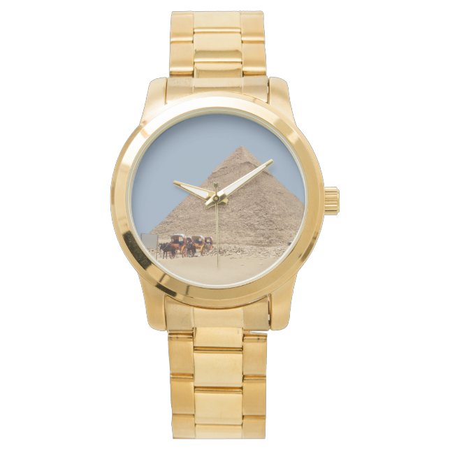 Pyramide van Khafre en een reeks chariots Horloge (Voorkant)